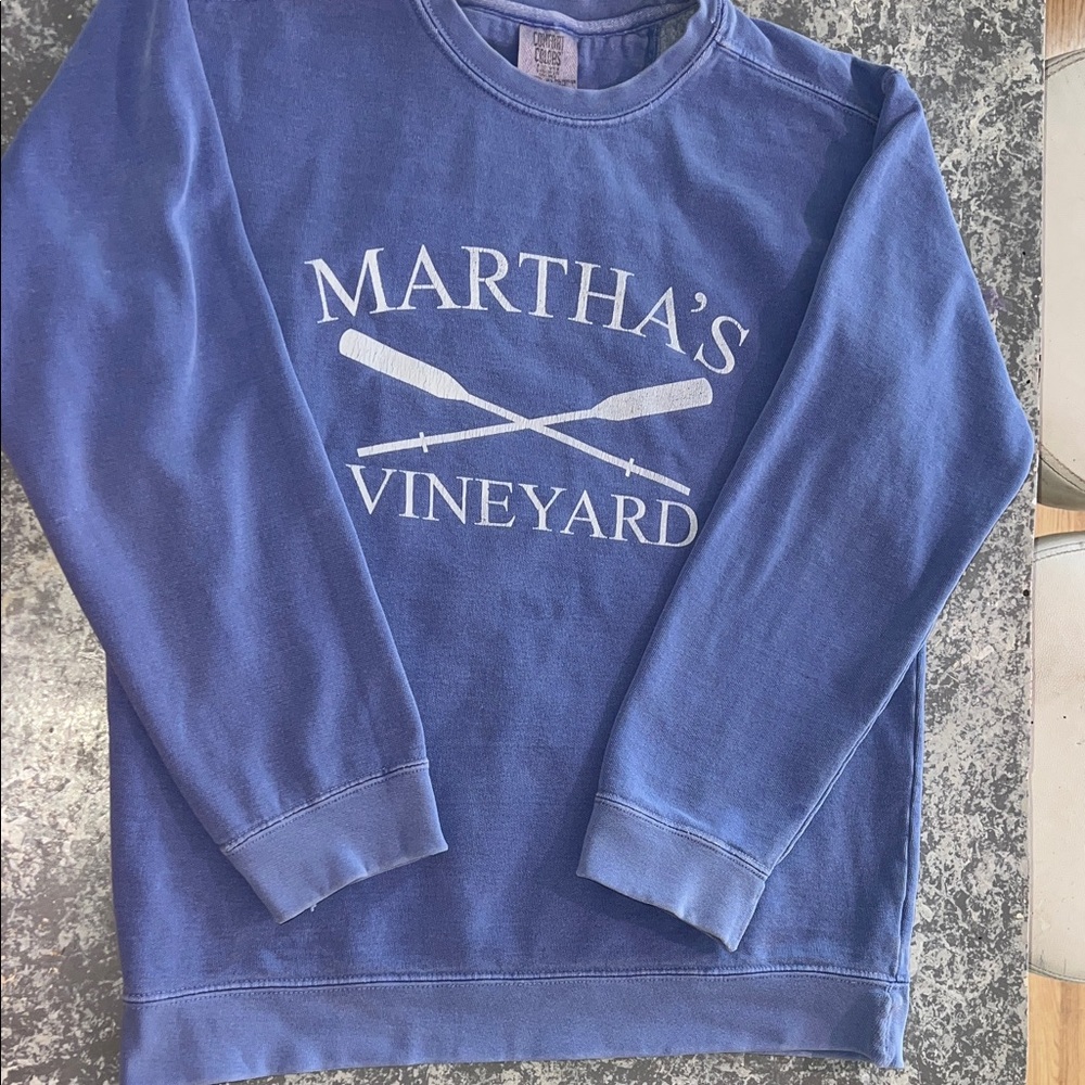 Women's Blue Crew Neck Sweater